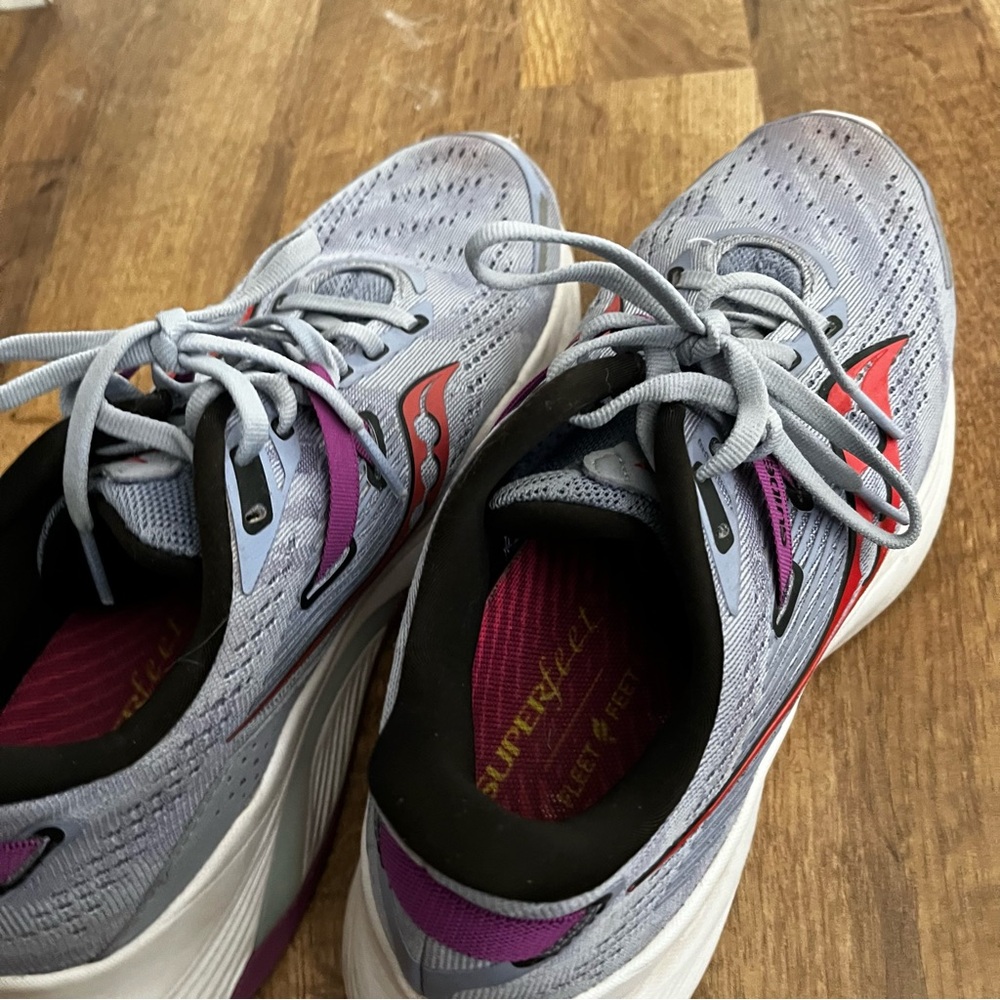 Saucony Women's Gray and Orange Athletic Shoes